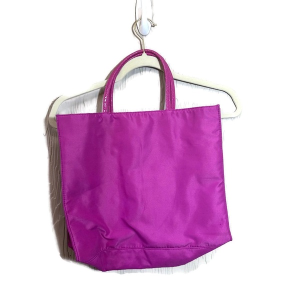 Lancôme Like New Mauve Pink Tote Bag with Polka Dot Lining - Picture 2 of 5